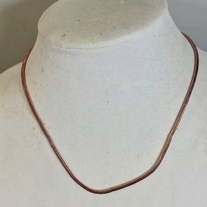 Copper tone chain 18” necklace